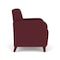 Lesro Siena Lounge Reception Wide Guest Chair, Walnut, OH Wine Upholstery SN1201 - alternate 3